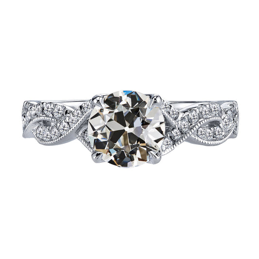 Brillante Brillante Anello Solitario con Accenti 2 carati – vista principale