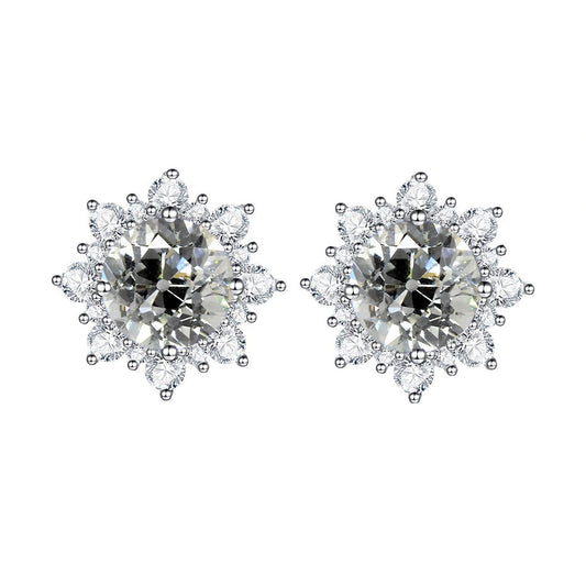 Diamante Orecchini 3,50 carati Oro Bianco 14K – vista principale