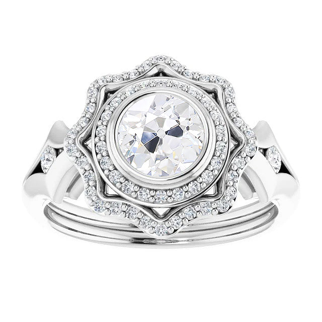 Diamante Fine Anello Halo – vista principale
