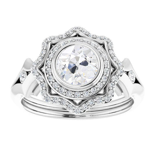Diamante Fine Anello Halo – vista principale