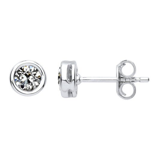 Cuscino Antico Diamante anello in Oro Bianco 14K – vista principale