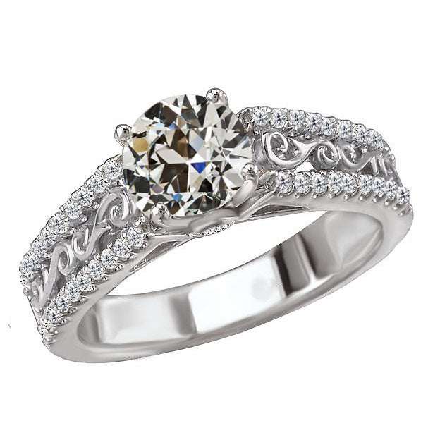 Diamante Anello di Proposta 2-carati Oro Bianco 14K – vista principale