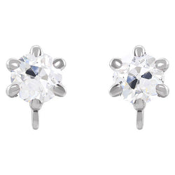 Diamante Orecchini a Lobo 4 carati – Oro Bianco 14K