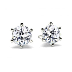 1,50 carati Diamante Orecchini in Oro Bianco 14K
