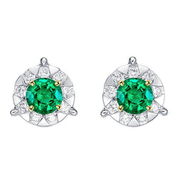 Smeraldo Colombiano Gemstone Earring 1,50 carati F/VS1 – Oro 14