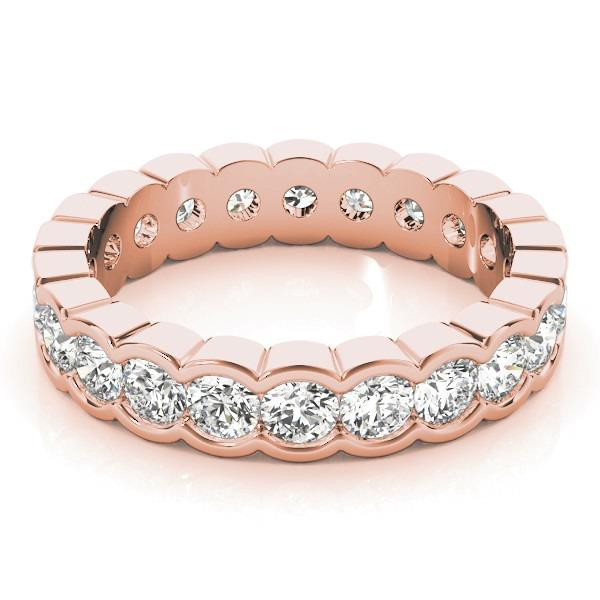 Brillante Eternity Band 3,24 carati Oro Rosa 14K – vista laterale