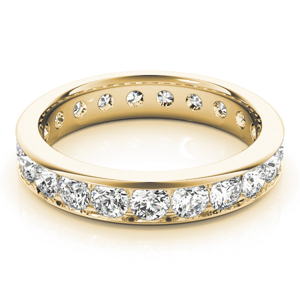 Eternity Band Oro Giallo 14K con Diamante – vista laterale
