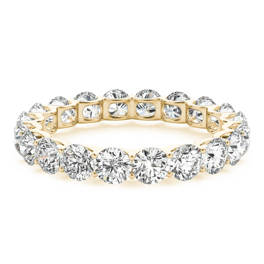 Diamante Fine Eternity Band 3 carati Oro Giallo 14K – vista frontale