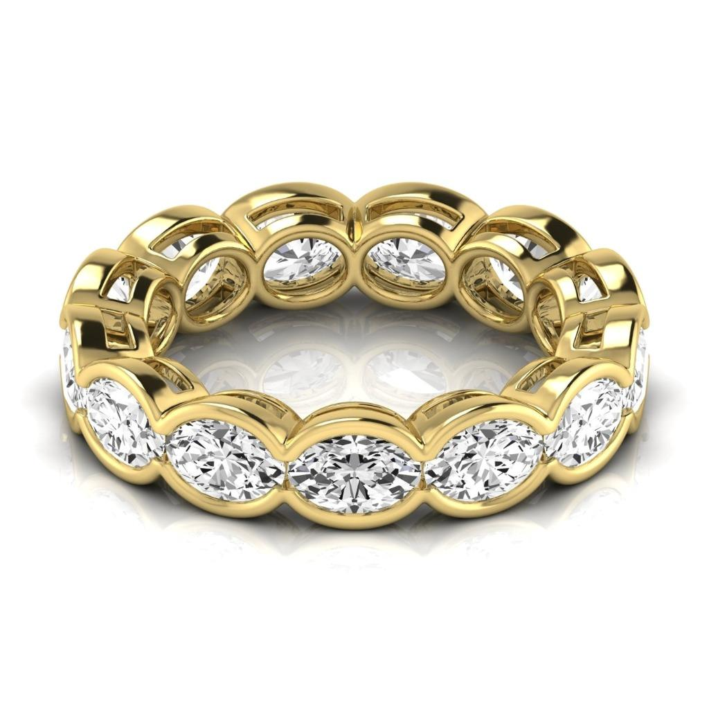 Brillante Eternity Band 4,29 carati Oro 14 Carati Giallo – vista frontale