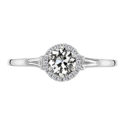 Lussuoso Diamante Anello con Pavé Halo 1,50 carati