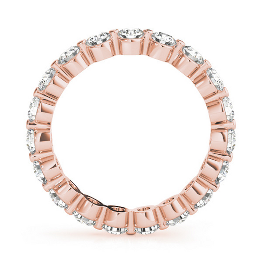 Artigianale Diamante Fine Eternity Band 0,15 carati – vista frontale