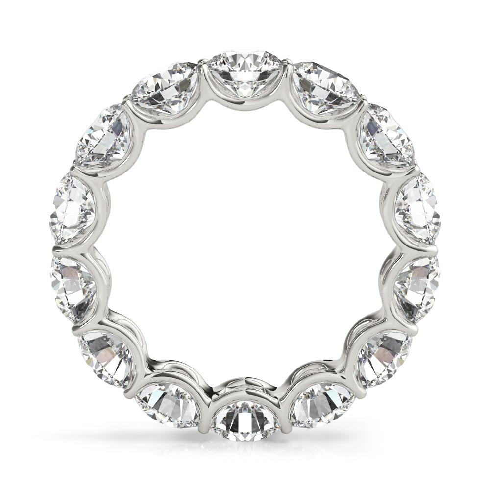 Diamante Eternity Band 5,60-carati Oro Bianco 14K – vista frontale