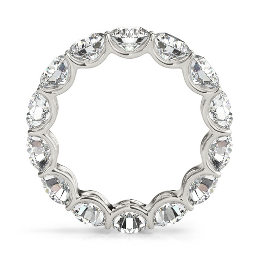 Diamante Eternity Band 5,60-carati Oro Bianco 14K – vista frontale