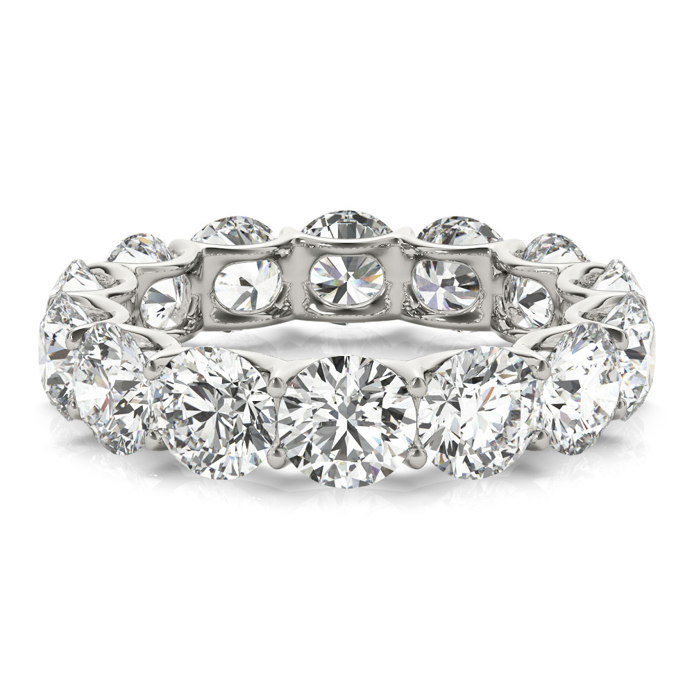 Diamante Eternity Band 5,60 carati Oro Bianco 14K – vista laterale