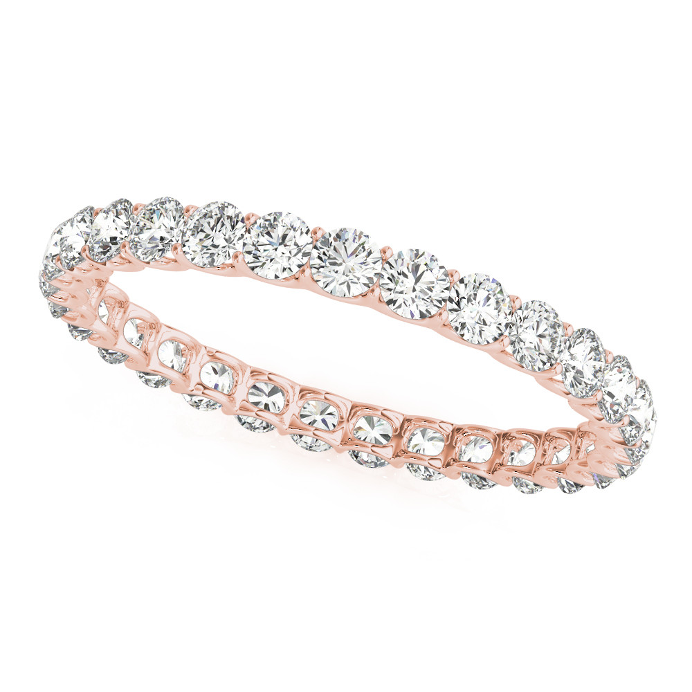 Diamante Fine Eternity Band 5,28-carati Oro 14 Carati Rosa – vista principale