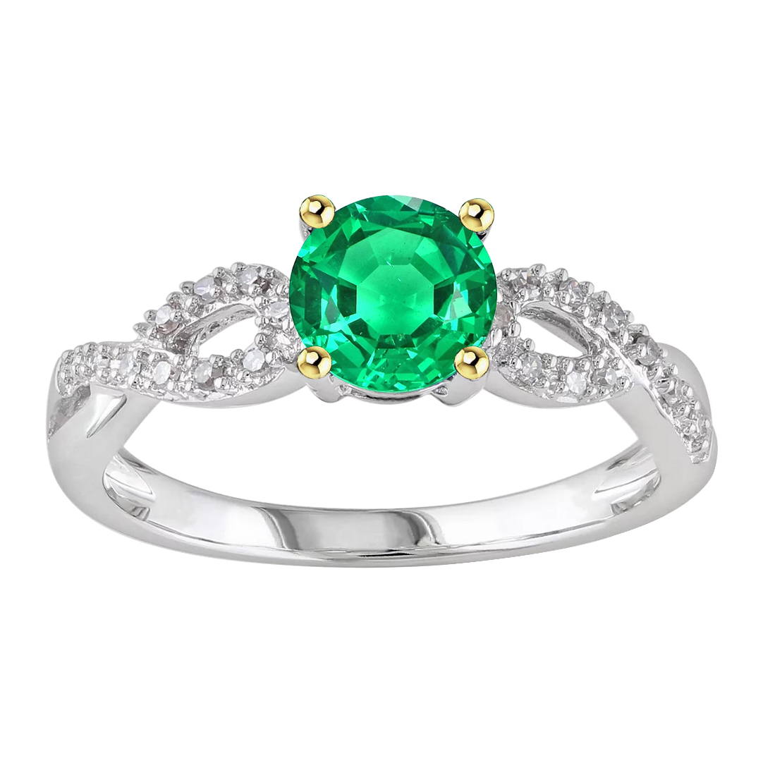 Raffinato Smeraldo Fine Anello Pietra Colorata 1,50 carati – vista principale