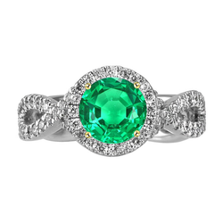 Di lusso Anello Pietra Colorata con Smeraldo GIA-Certificato