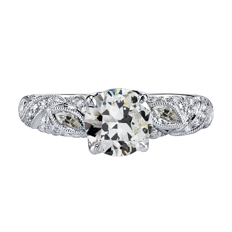 Brillante Anello di Proposta 2 carati Oro 14 Carati Bianco – vista principale