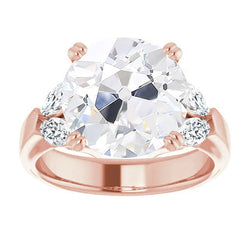 Elegante Brillante Anello di Proposta 5,50 carati – Oro Rosa 14K