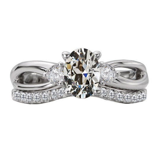 Brillante Anello Nuziale 3-carati Oro Bianco 14K – vista principale