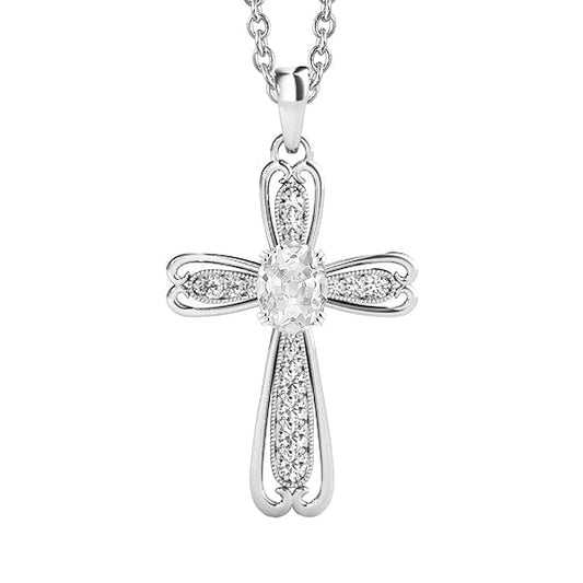 Diamante Pendente 2 carati Oro Bianco 14K – vista principale