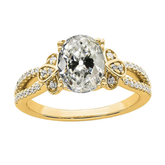 Anello di Fidanzamento Oro 14 Carati Giallo con Diamante – vista principale