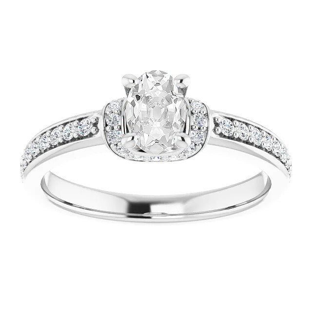 Firmato Anello con Pavé Halo 4,75 carati – vista principale