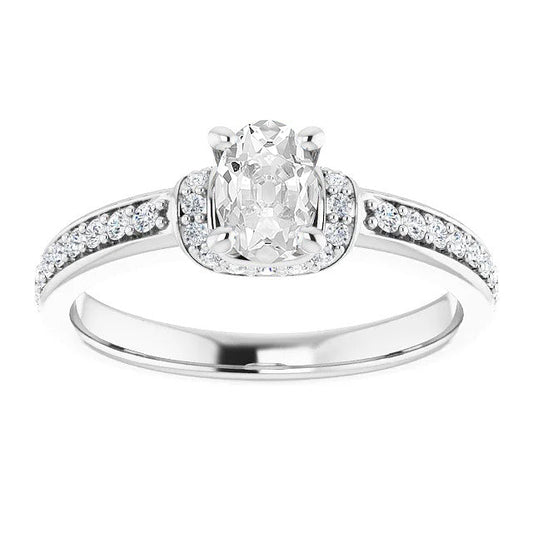 Firmato Anello con Pavé Halo 4,75 carati – vista principale