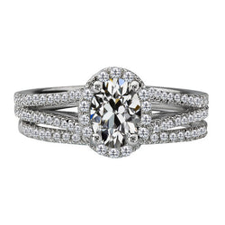 Scintillante Gambo Diviso Diamante Anello di Proposta – 3 carati
