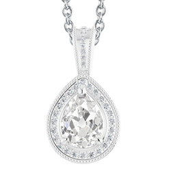 Brillante Collana Pendente 2,50 carati – Oro Bianco 14K