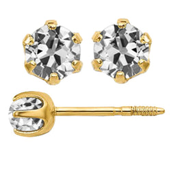 Diamante Fine Orecchini a Lobo 3,50 carati G/VS1 – Oro Giallo 14K