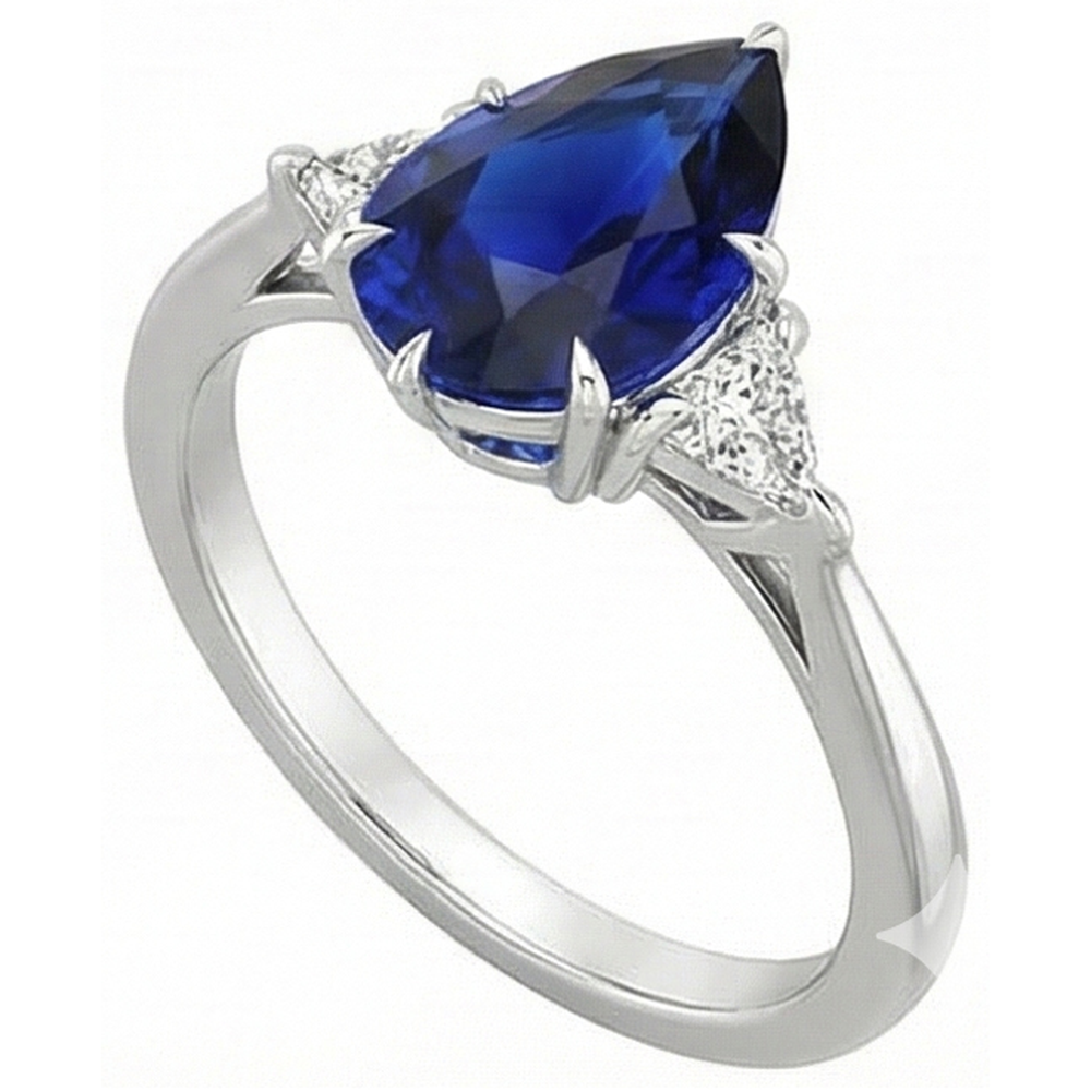 Scuro Blu Zaffiro Anello
