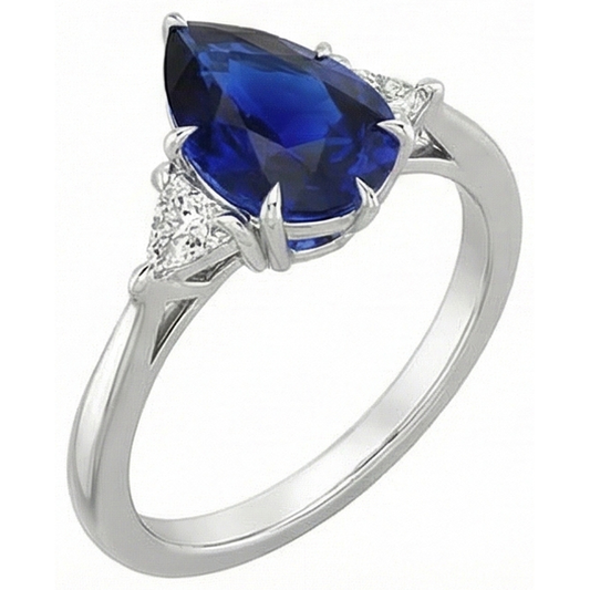 Scuro Blu Zaffiro Anello