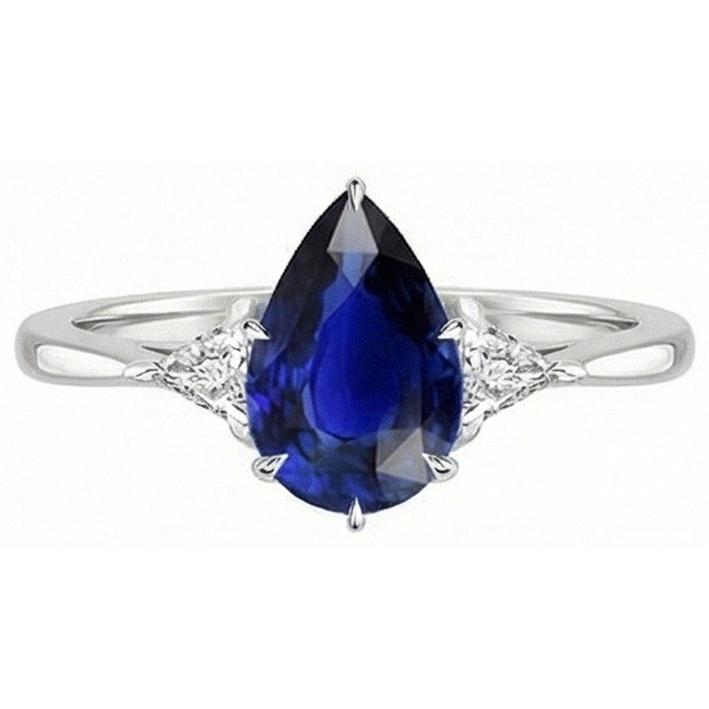 Scuro Blu Zaffiro Anello