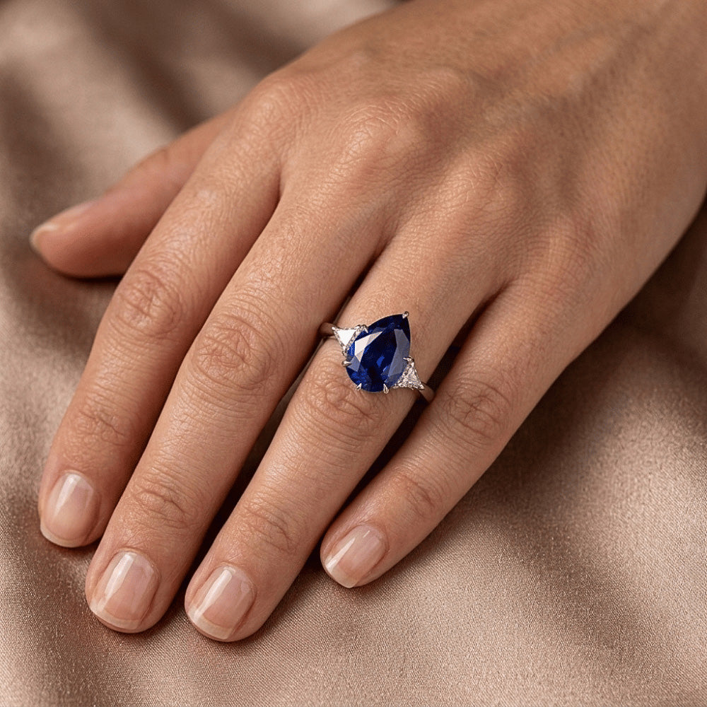 Scuro Blu Zaffiro Anello