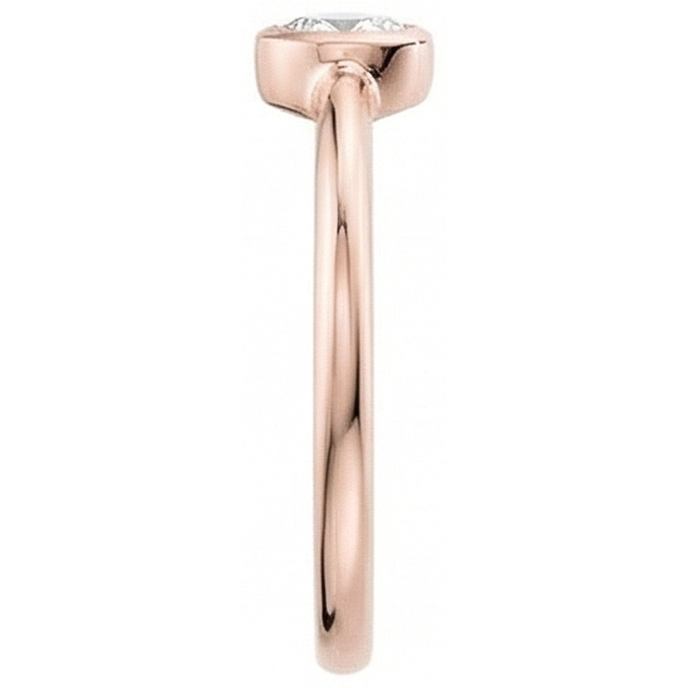 Set Di Castoni Per Anello Di Vero Diamanti Naturali Autentici ( non creati in laboratorio ) Da Vecchio Minatore Solitario In Oro Rosa Con Pera 1 Carato