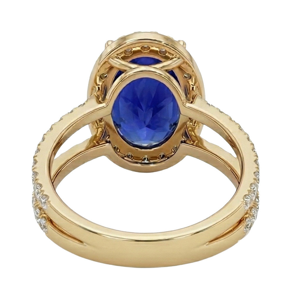 vero round diamante 7carati anello vista di profilo