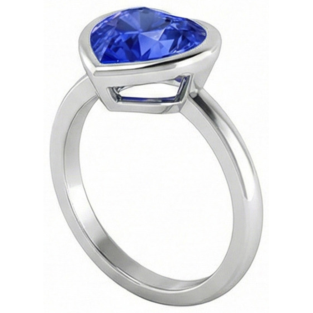 vero heart diamante 2.50carati anello vista dall'alto