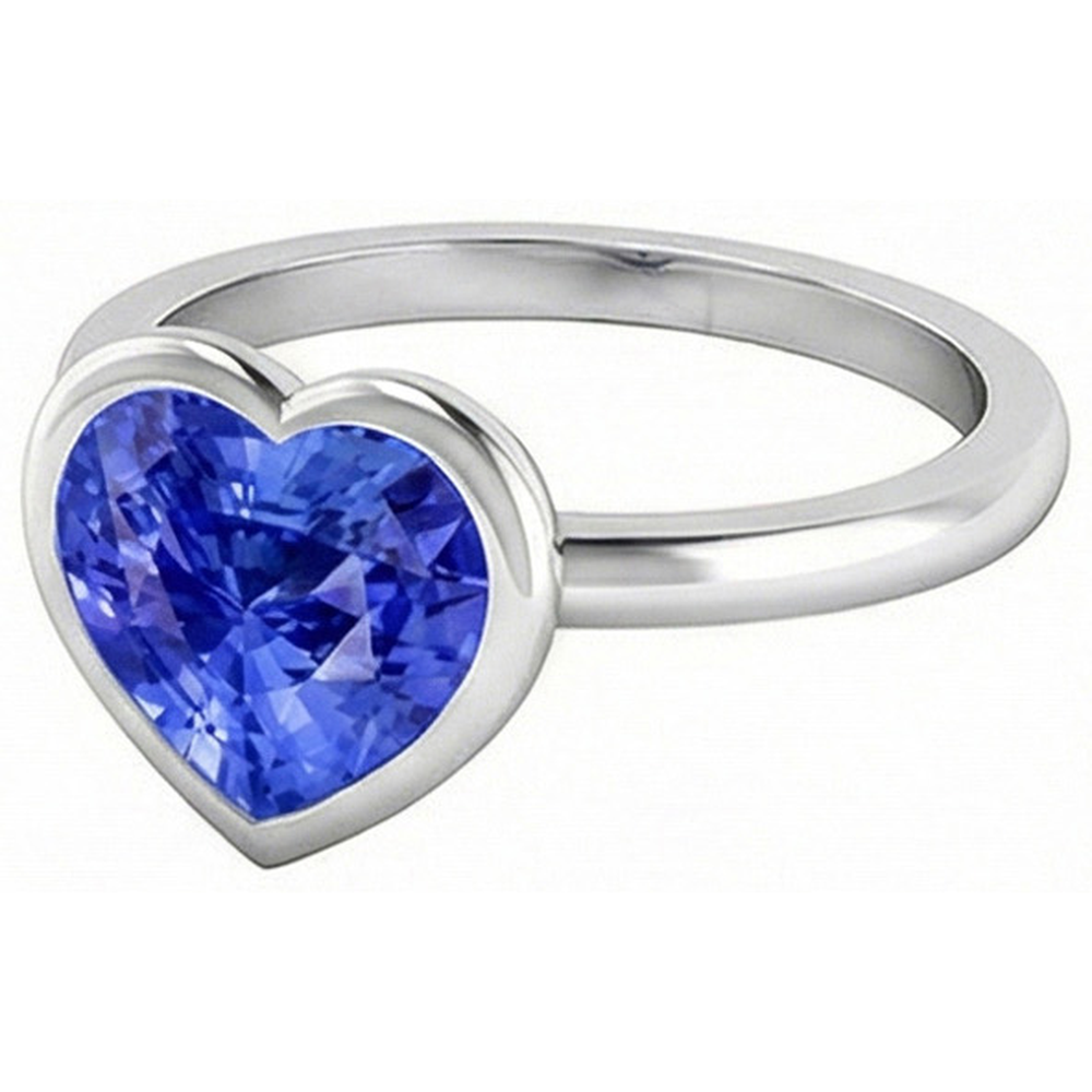 vero heart diamante 2.50carati anello vista di profilo