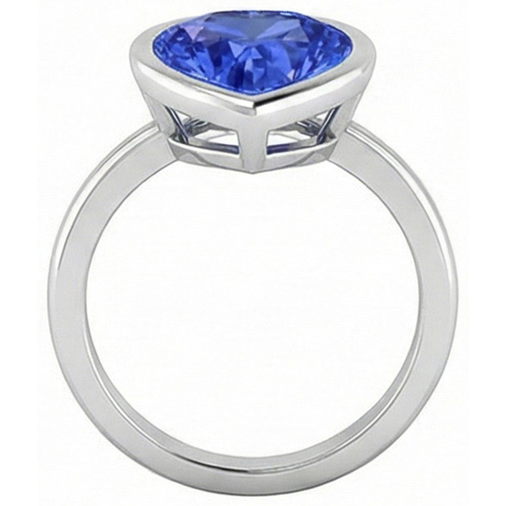 vero heart diamante 2.50carati anello su bianco