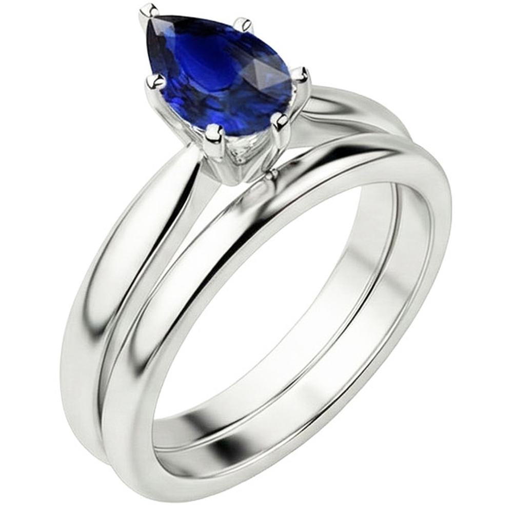 vero pear diamante 2carati anello angolo laterale