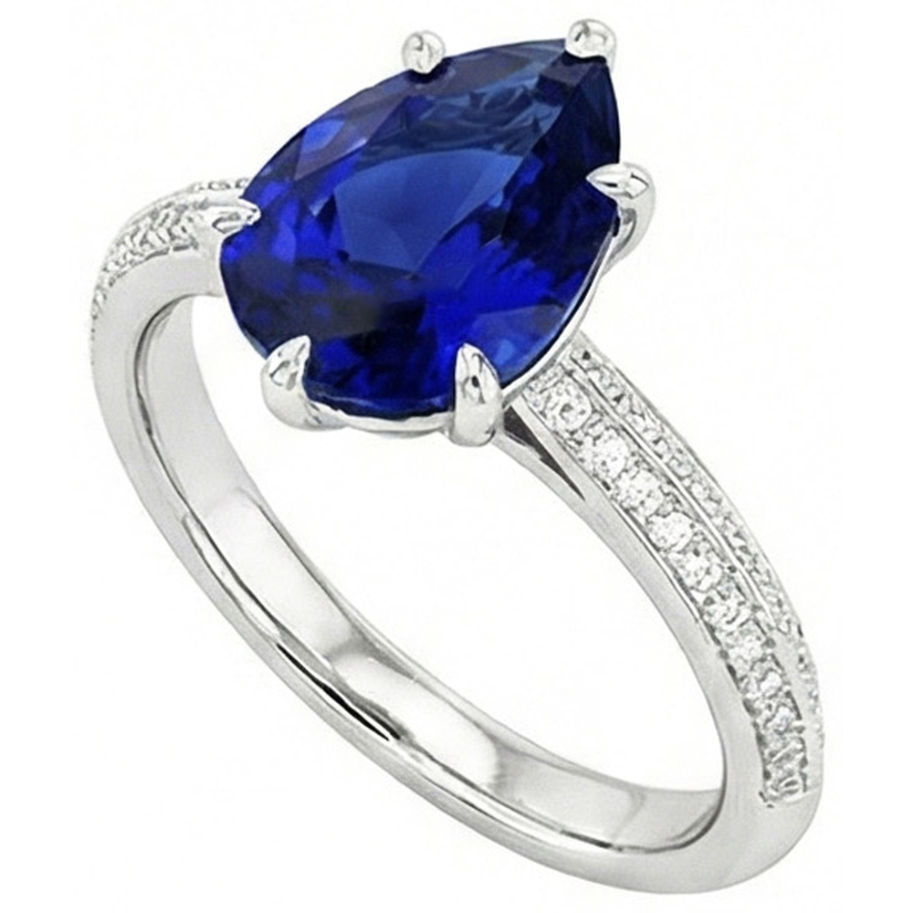 vero round diamante 3.50carati anello dettaglio ravvicinato