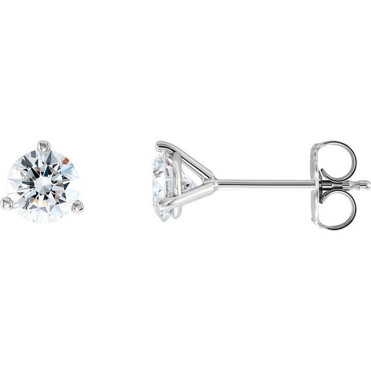 Set Di 3 Punte Solitaire Round Naturale Diamond 1 Carat Stud Orecchini Gioielli