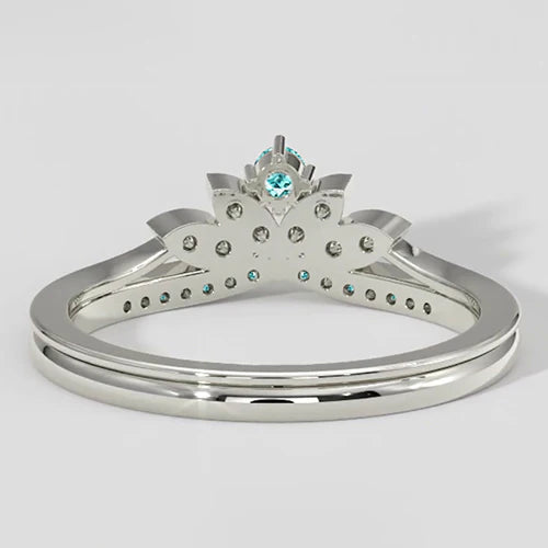 Set di fascia con corona di diamanti e tormalina Paraiba
