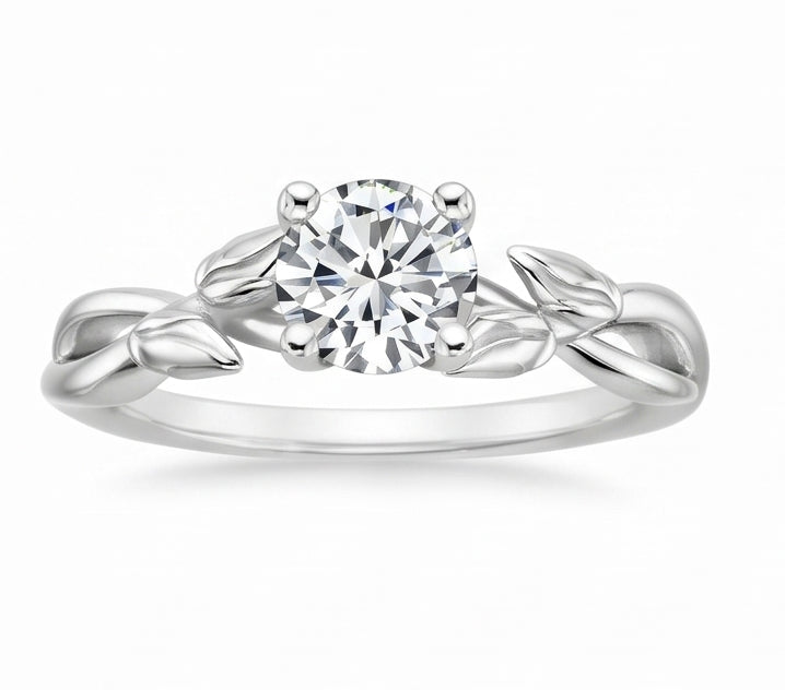 Sfavillante Fede Nuziale Con Genuino Diamante Solitario A Taglio Rotondo Da 2,50 Ct 4 Griffe