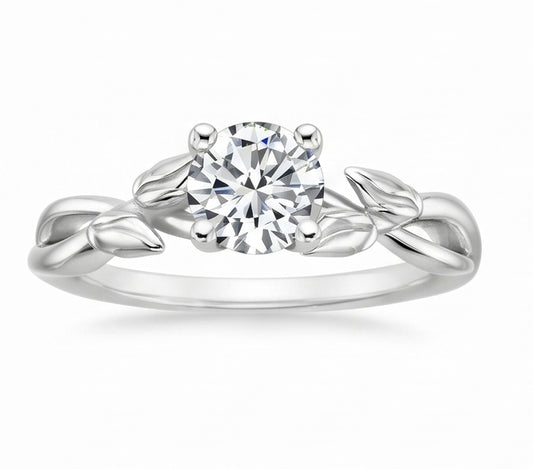 Sfavillante Fede Nuziale Con Genuino Diamante Solitario A Taglio Rotondo Da 2,50 Ct 4 Griffe