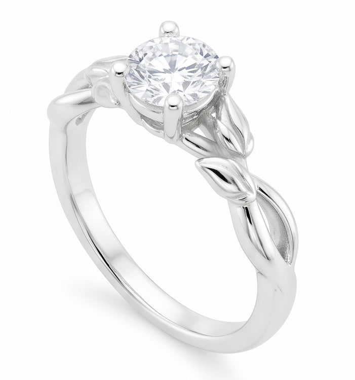 Sfavillante Fede Nuziale Con Genuino Diamante Solitario A Taglio Rotondo Da 2,50 Ct 4 Griffe