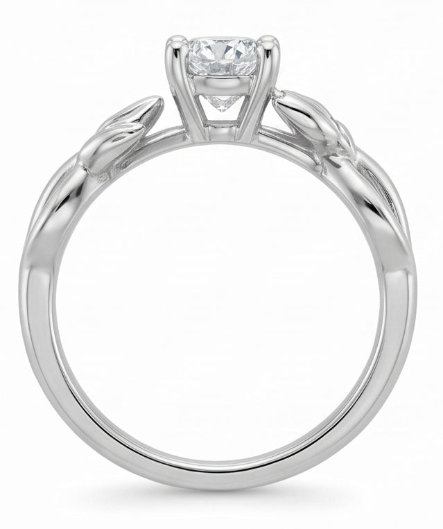 Sfavillante Fede Nuziale Con Genuino Diamante Solitario A Taglio Rotondo Da 2,50 Ct 4 Griffe