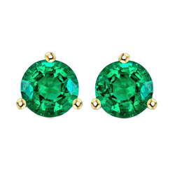Smeraldo Fine Certificato GIA Gemstone Earring 3 carati in Oro
