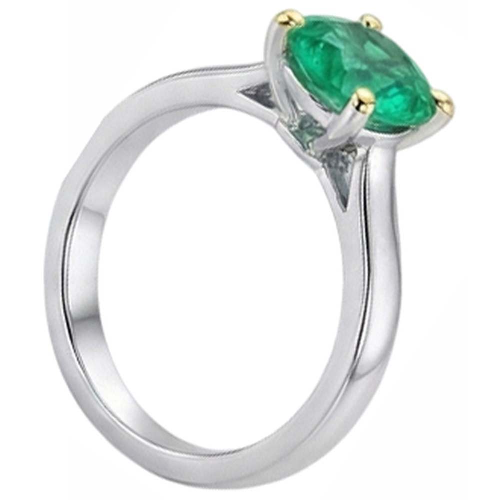 Realizzato a mano Anello con Pietra Preziosa 2,50 carati – vista profilo